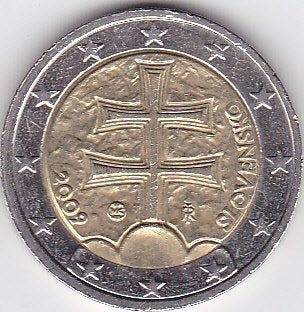 2 euro 2009 Slowakije, Ophalen of Verzenden, Slowakije, 2 euro, Losse munt