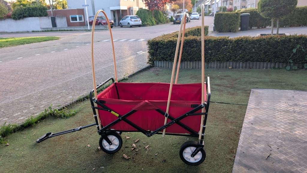 Opvouwbare bolderkar met huif - Ideaal voor eieren / folders, Caravans en Kamperen, Bolderkarren, Ophalen