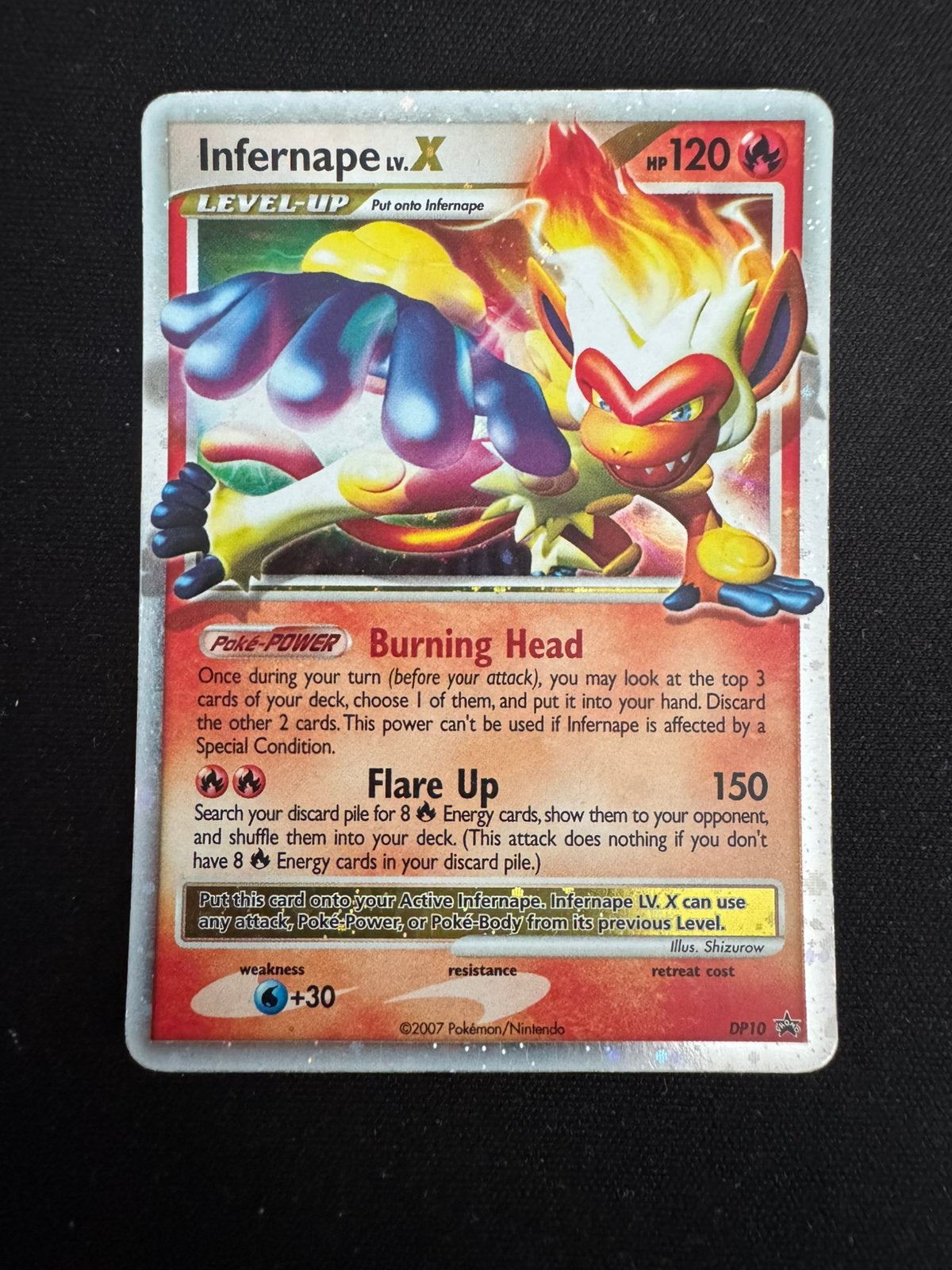 Infernape lv. X dp10 promo, Ophalen of Verzenden, Gebruikt, Losse kaart, Foil