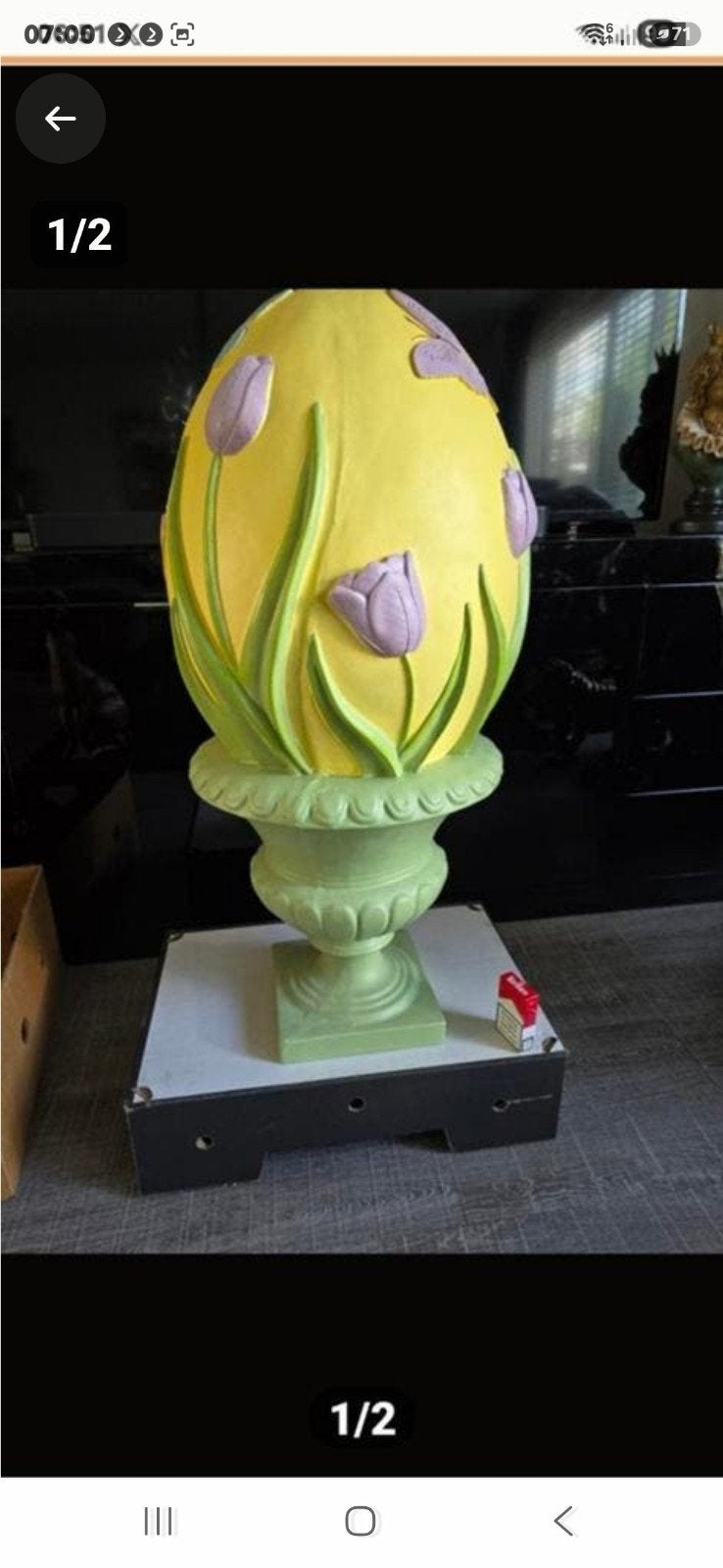 Prachtig groot decoratief ei op een voetstuk., Ophalen, Nieuw, Dier