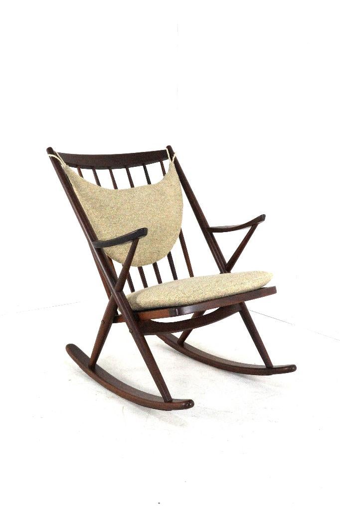 Vintage Bramin schommelstoel Reenskaug fauteuil stoel, -, -, Vintage, 75 tot 100 cm