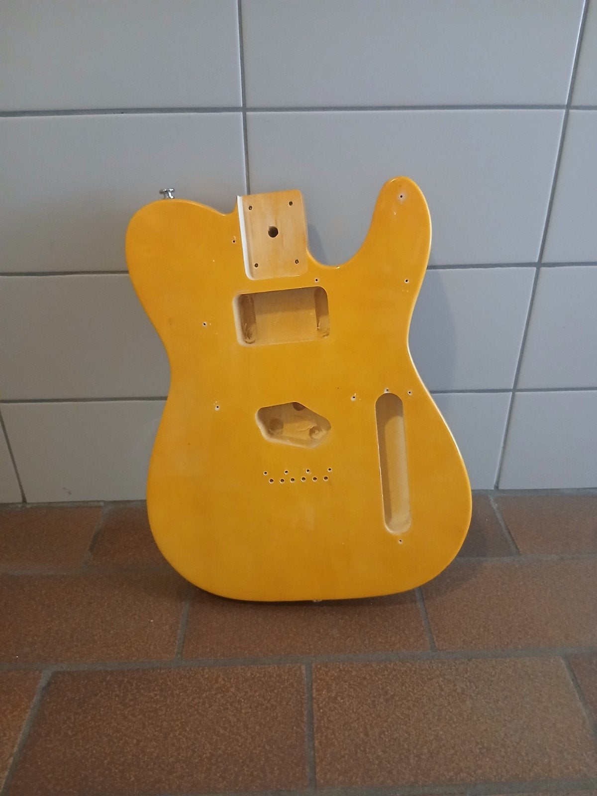 Telecaster Body Butterscotch String-Through 56mm Neckpocket, Ophalen of Verzenden, Elektrische gitaar