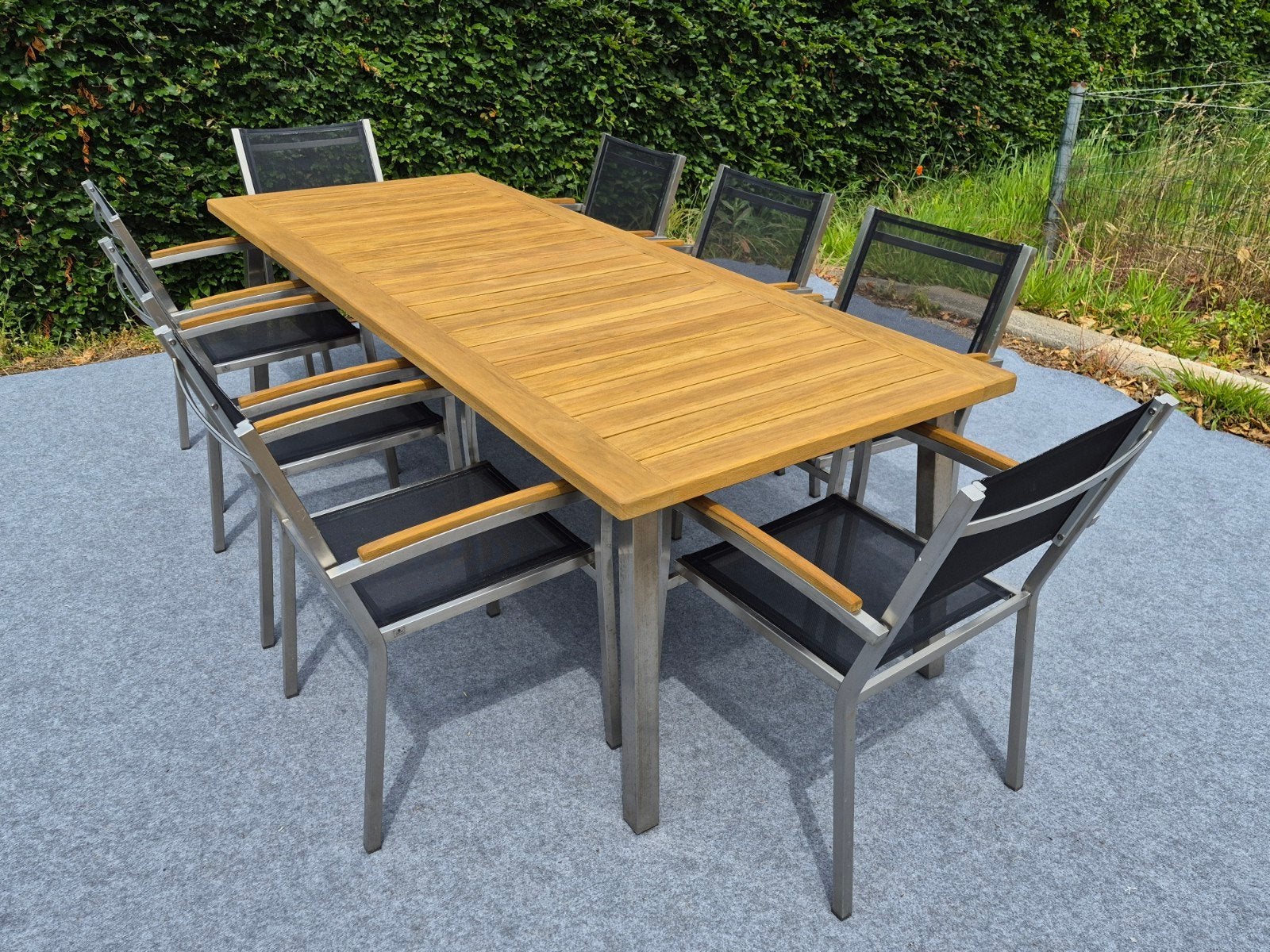 Nexxt tuinset voor 8 personen van 4 seasons outdoor, Ophalen, Teakhout, Tuinset, Eettafel