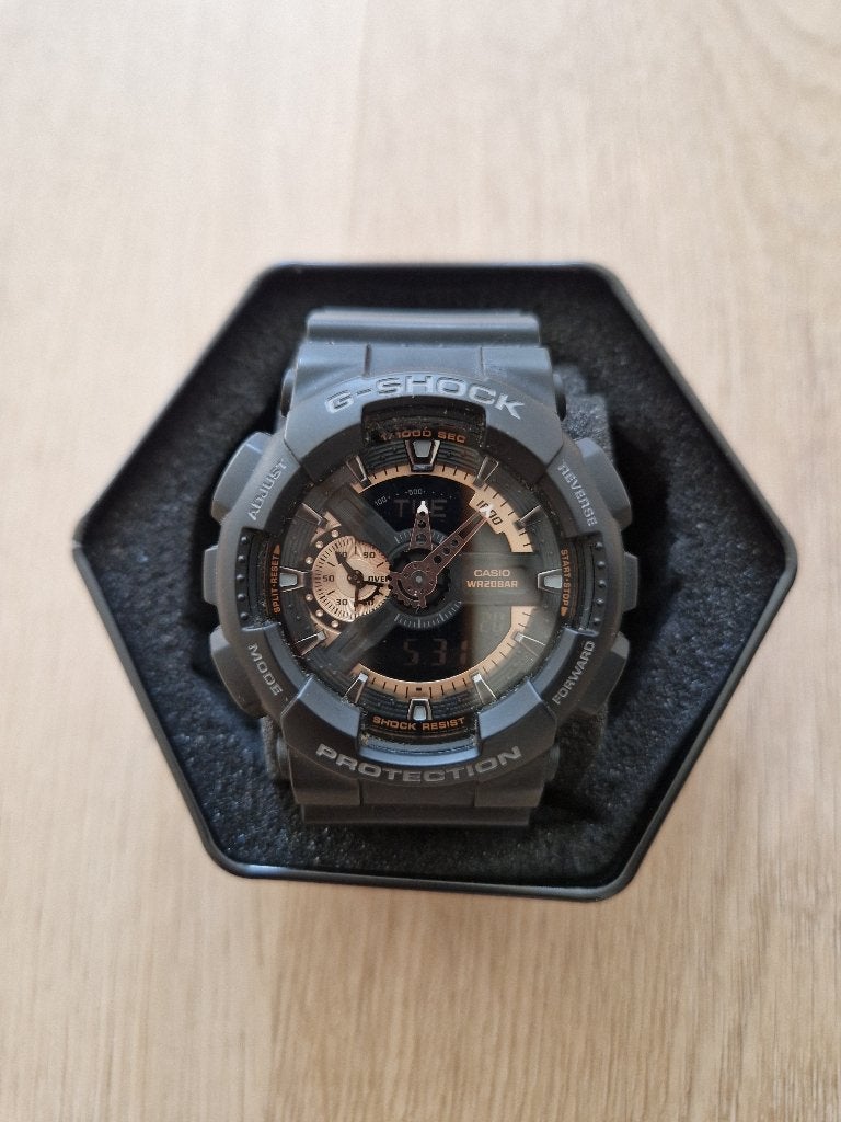 Casio G-Shock Classic GA-110RG-1AER zwart nieuwe batterij, Overige merken, Kunststof, Polshorloge, Kunststof