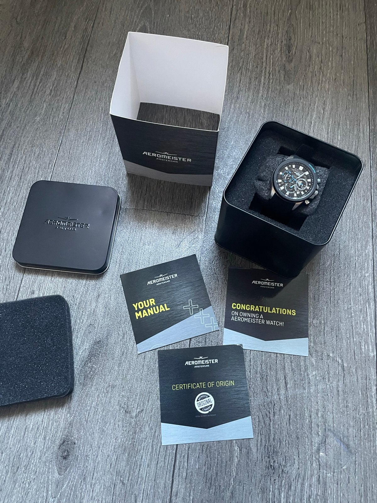 Nieuw Aeromeister Driver Horloge - Ongebruikt met doos, Sieraden, Tassen en Uiterlijk, Overige merken, Staal, Polshorloge, Nieuw