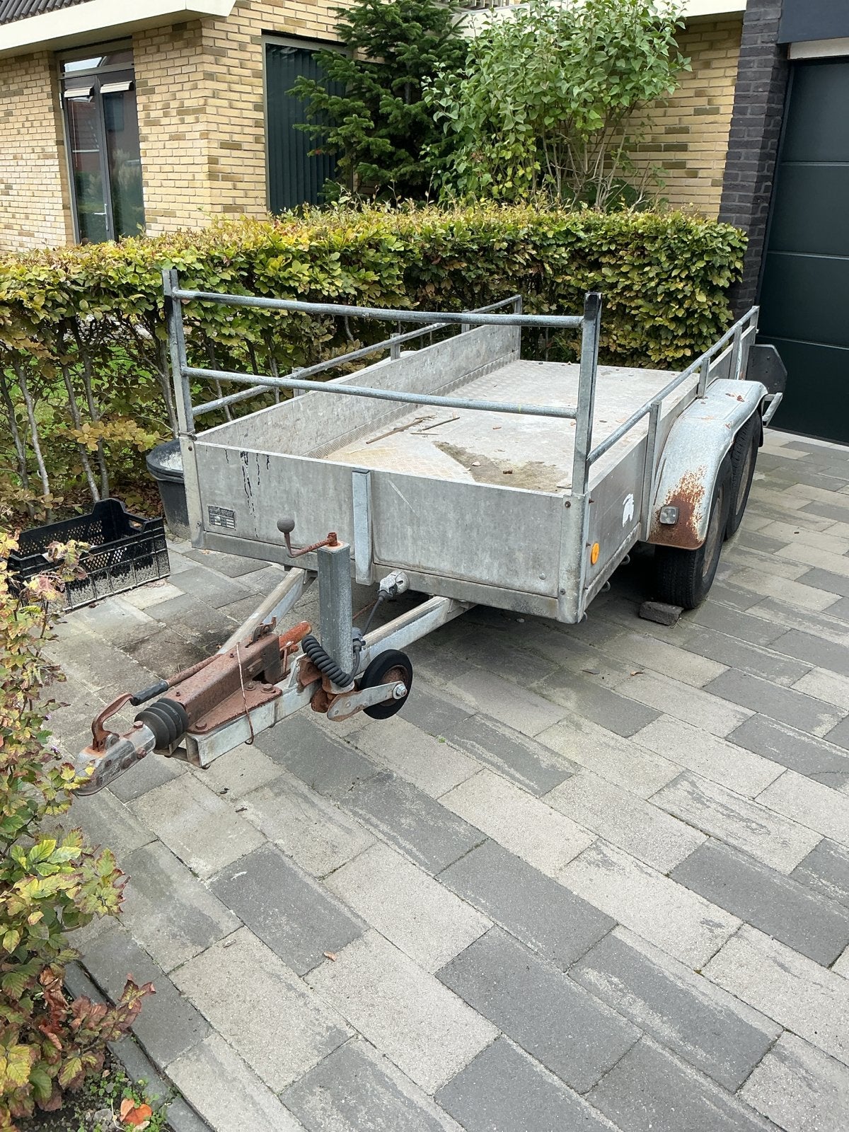 Aanhangwagen met aluminium bodem en aluminium zijschotten, Auto diversen, Ophalen, Gebruikt