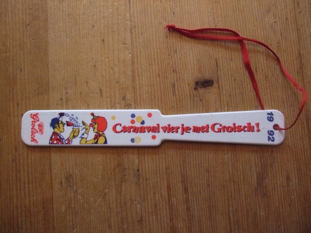 Grolsch spatel 1992 Carnaval vier je met Grolsch, Ophalen of Verzenden, Nieuw, Overige typen, Grolsch