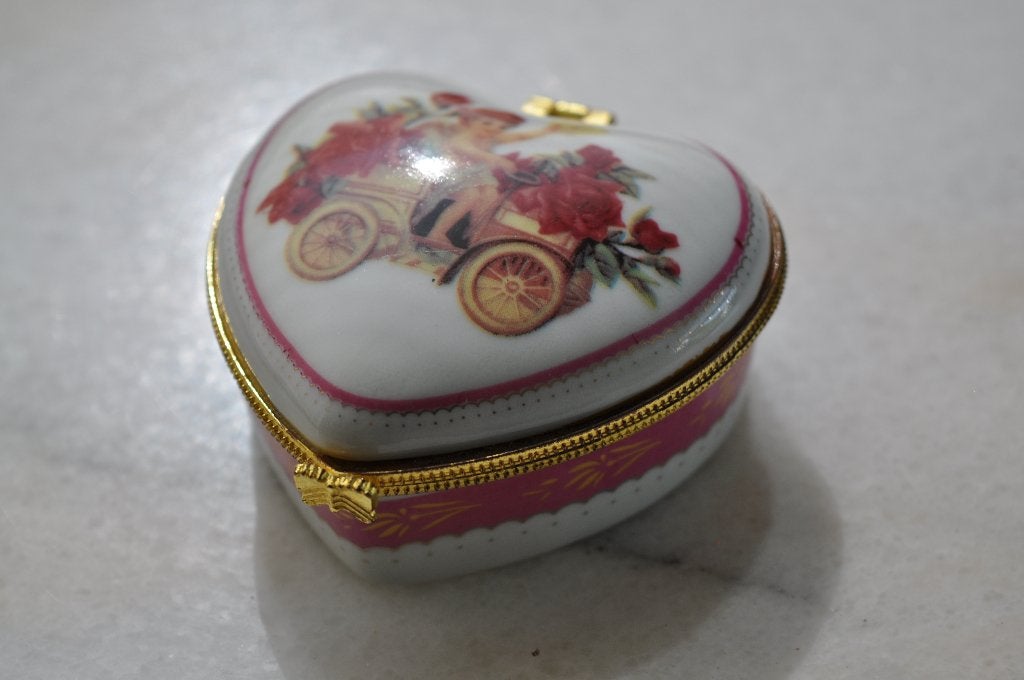 Vintage Klein Doosje Hart 7,5 cm, Ophalen of Verzenden