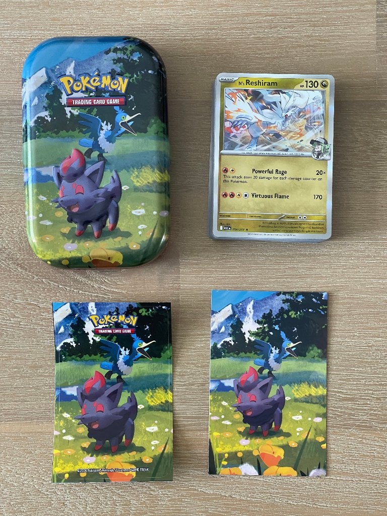 50 Pokemon Ascended Heroes Mini Tin: Zorua en Cramorant, Ophalen of Verzenden, Nieuw, Meerdere kaarten