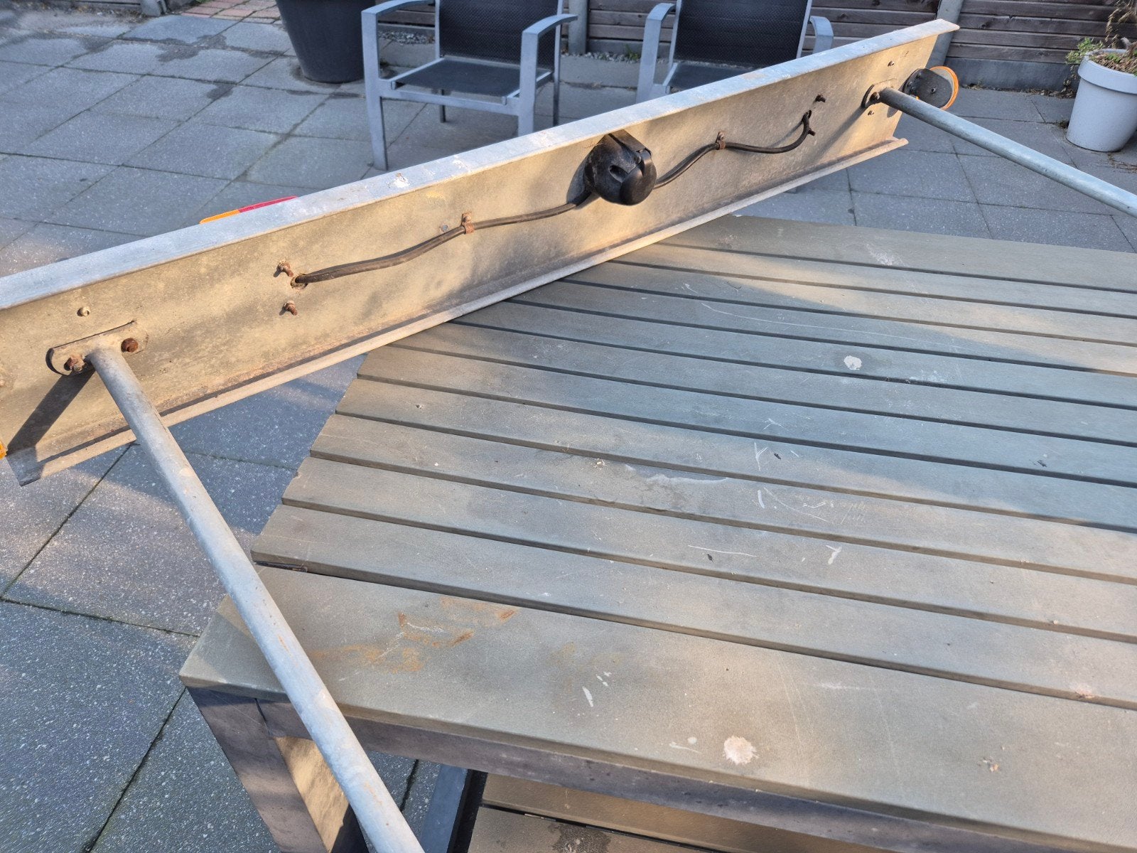 verstelbare lichtbalk voor trailer, Watersport en Boten, Ophalen, Gebruikt, Sloepentrailer, 6 tot 9 meter