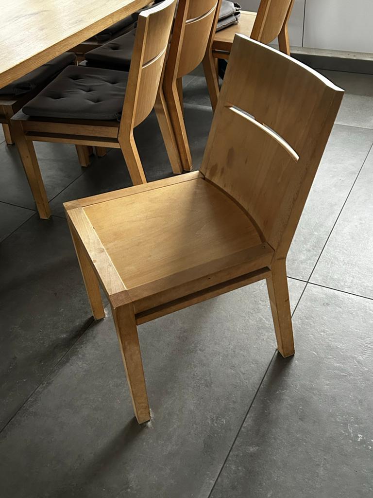 Set 8 blank houten Piet Boon eetstoelen, Ophalen, Gebruikt, Overige kleuren, Vijf, Zes of meer stoelen