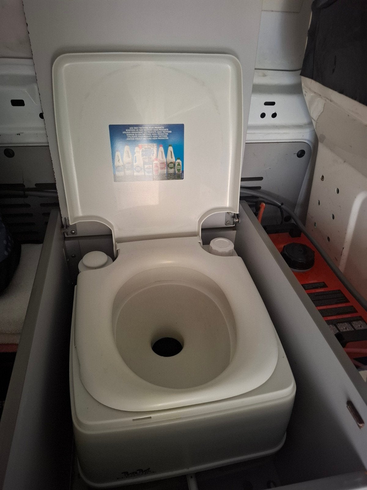 porta portie in kist, Ophalen