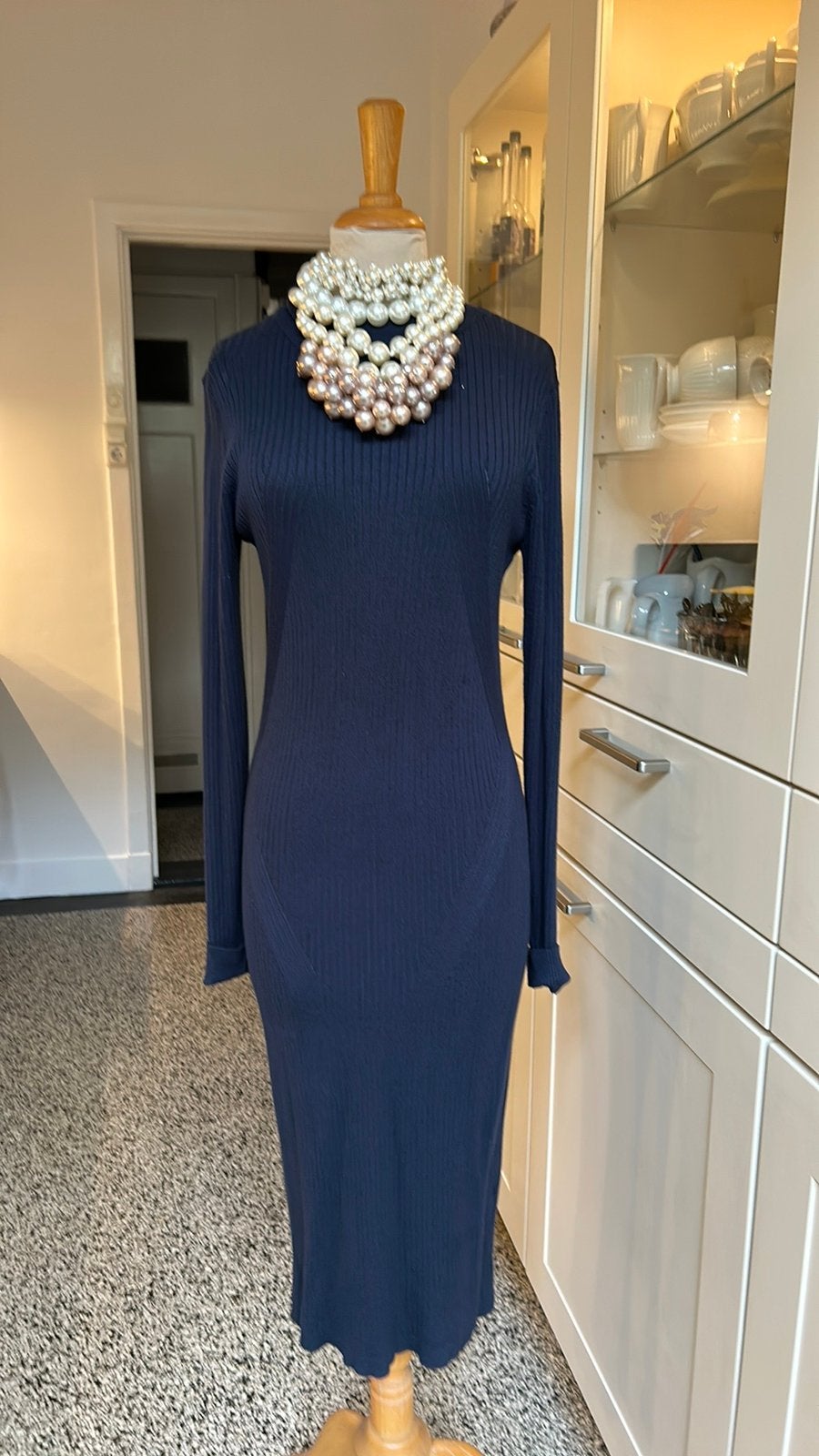 Nieuwe navy bodycon jurk Miss Etam mt 36, Blauw, Nieuw, Ophalen of Verzenden, Maat 36 (S)