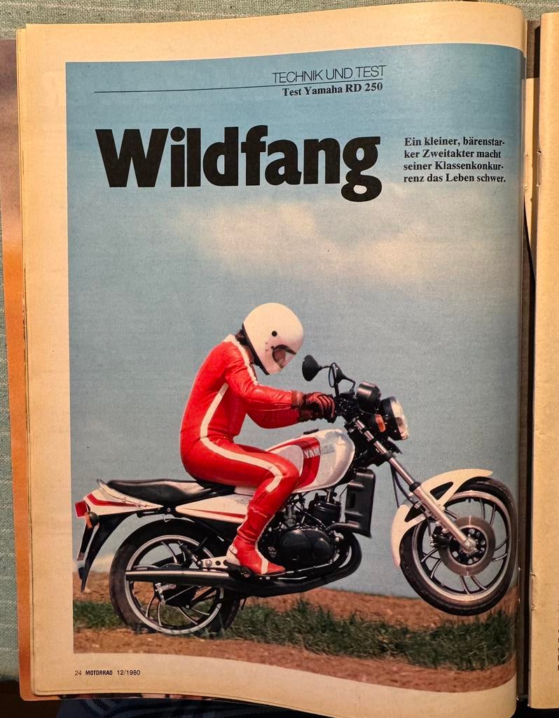 Test uit 1980 Yamaha RD250, Verzenden, Zo goed als nieuw, Motoren