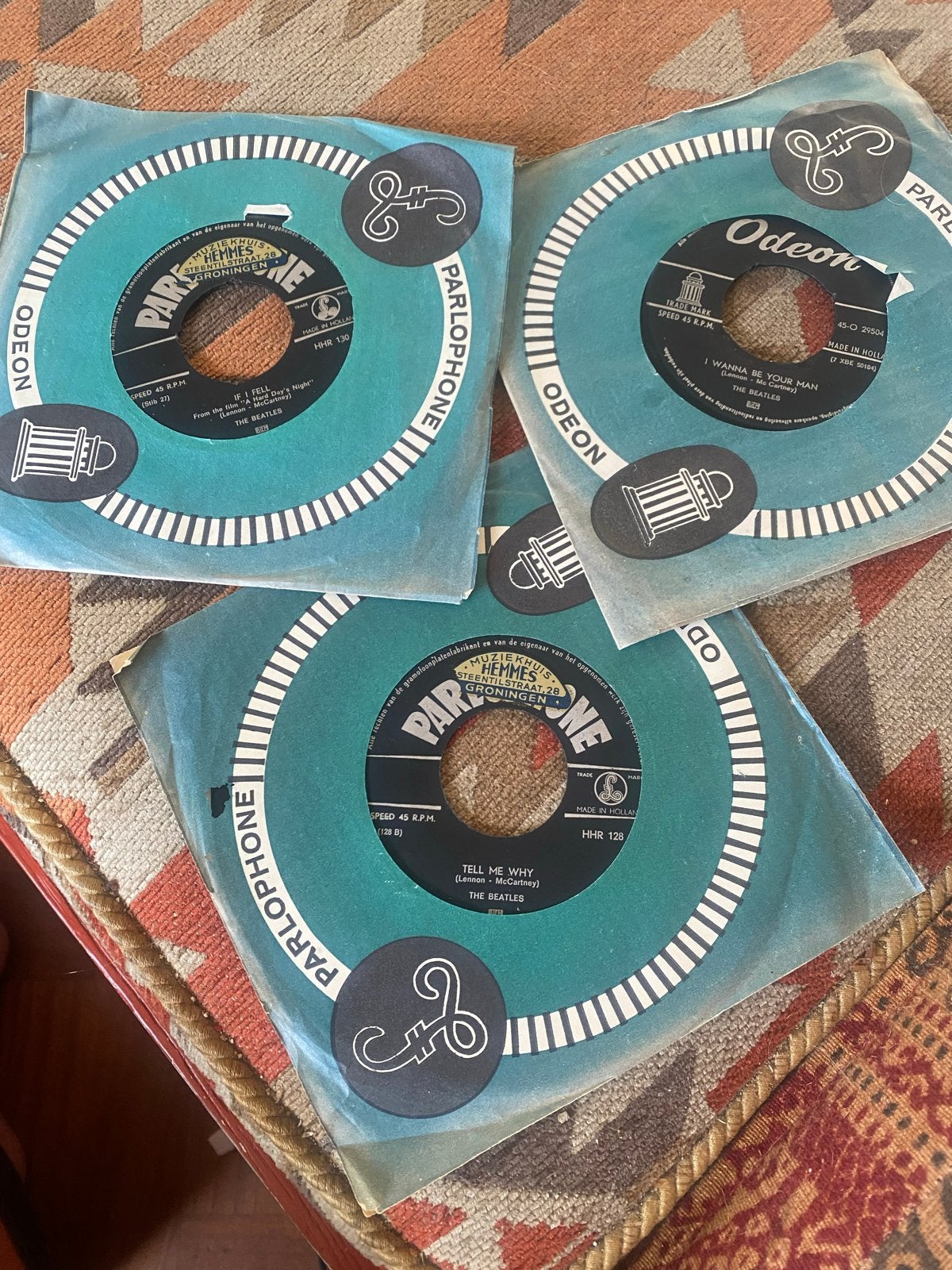 The Beatles - 3x 7 inch singles (Parlophone/Odeon), Gebruikt, Originele persing, 7 inch, Ophalen of Verzenden