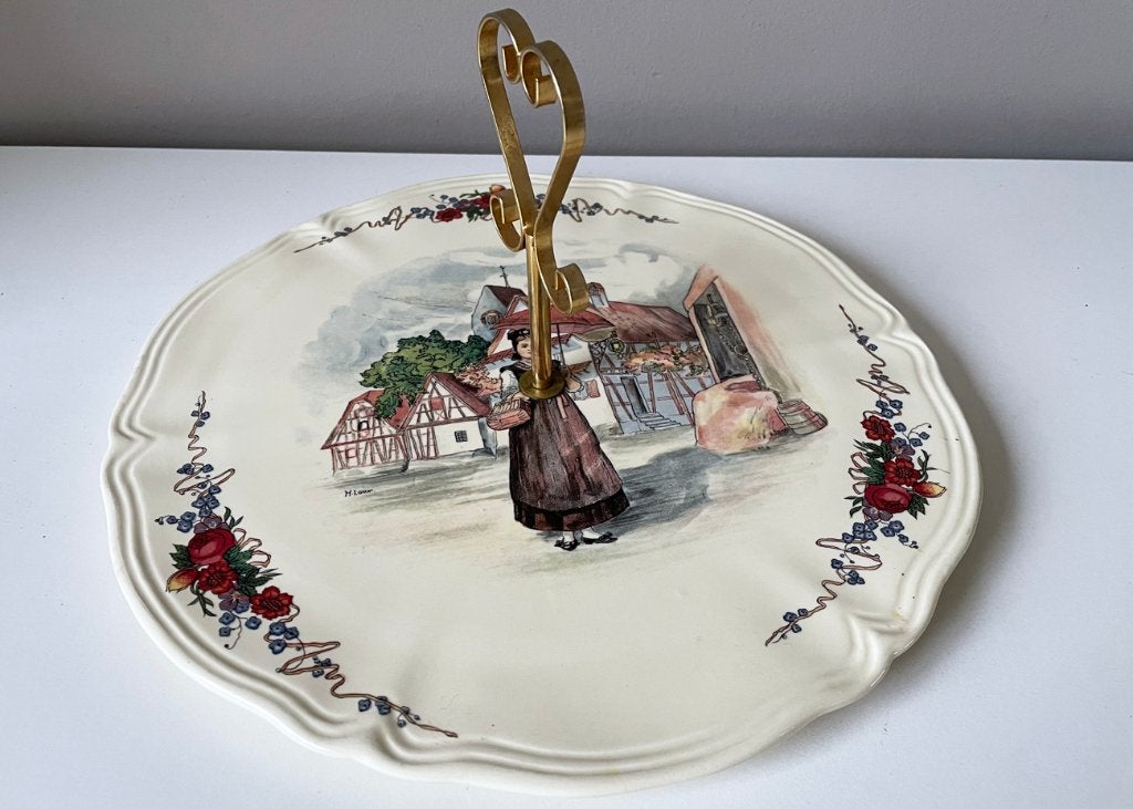 Sarrequemines , Obernai Taartplateau en Winterse Schaal, Deoudemispel@gmail.com, Deoudemispel, Ophalen of Verzenden, Overige stijlen