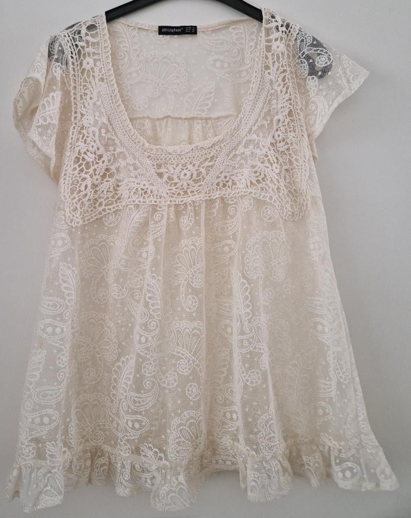 Crème dames top maat 42 zgan  . a, Kleding | Dames, Atmosphere, Beige, Maat 42/44 (L), Ophalen of Verzenden
