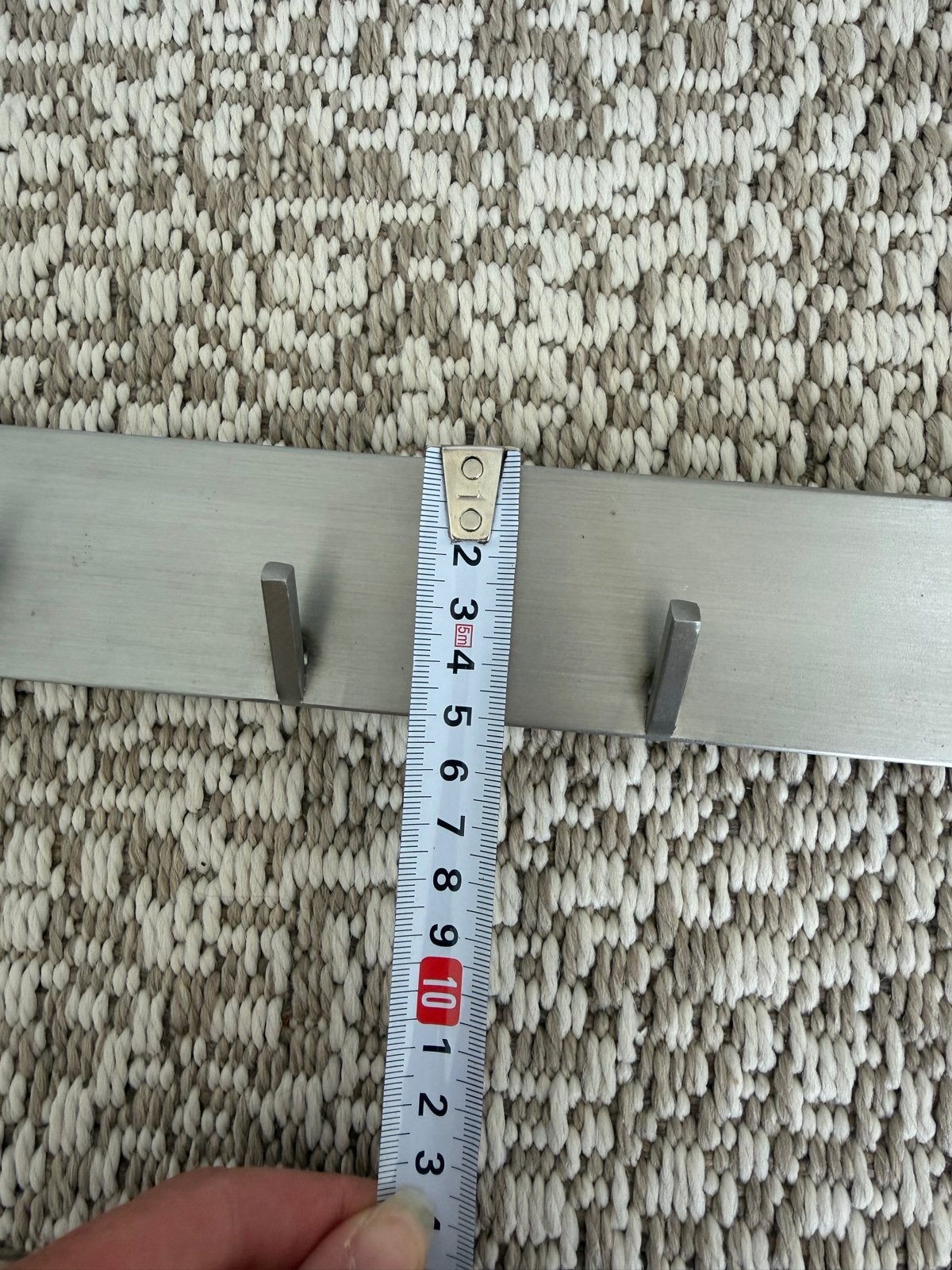 Nette rvs wandkapstok met 8 haken, Wandkapstok, Gebruikt, Ophalen of Verzenden, Minder dan 100 cm