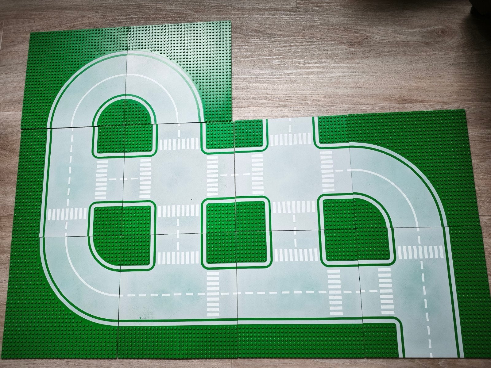 10 Lego wegplaten wegenplaten groen, Ophalen of Verzenden, Gebruikt