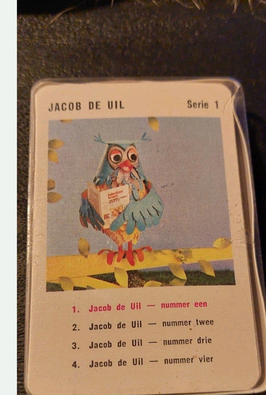 OUD FABELTJESKRANT KWARTET SPEL o.a meneer de uil, Verzamelen, Ophalen of Verzenden, Gebruikt, Kwartet(ten)