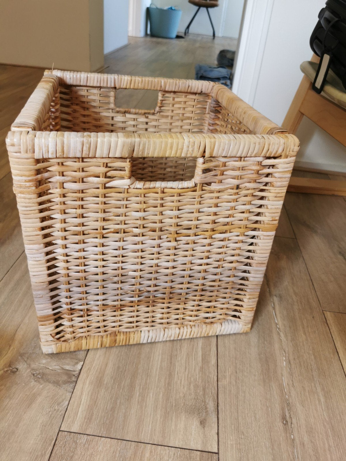 Branas mand rotan Ikea 4 stuks geschikt voor Kallax, Ophalen of Verzenden, Gebruikt, Vierkant, Riet