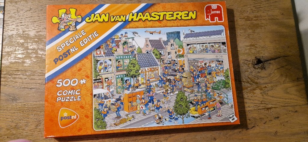 Jan van Haasteren postnl puzzel, Ophalen of Verzenden, 500 t/m 1500 stukjes, Zo goed als nieuw, Legpuzzel