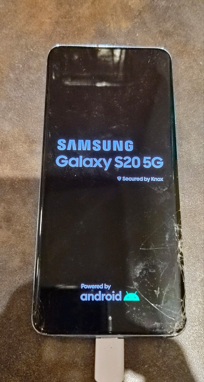 Samsung Galaxy S20 5G - 128 GB werkend met schade, Gebruikt, Galaxy S20, Blauw, Touchscreen