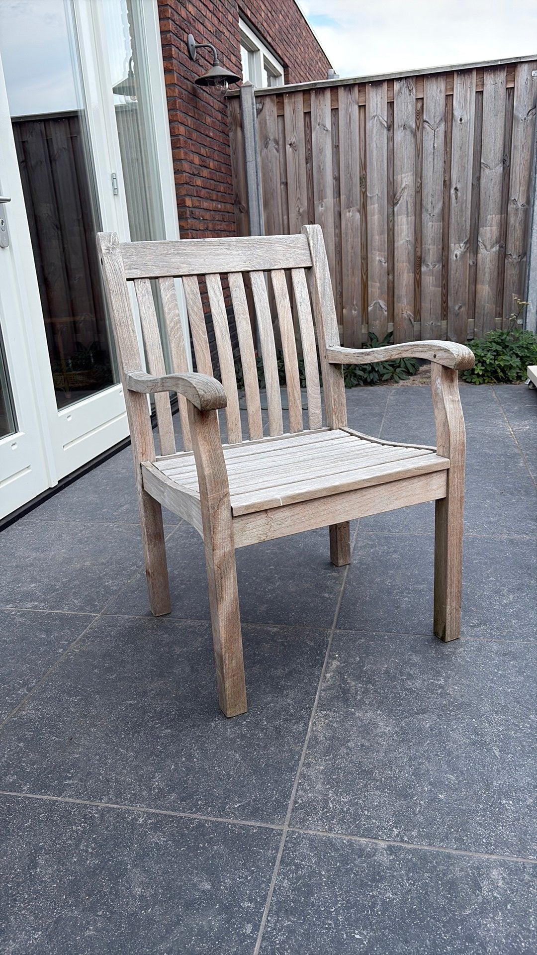 Teak houten tuinset, Ophalen, Gebruikt, Teakhout