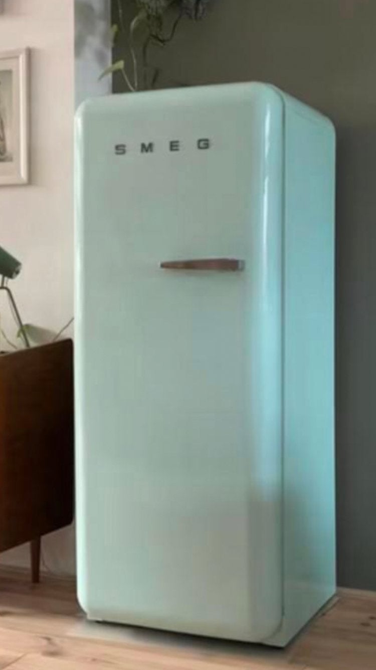 Pastelgroene SMEG koelkast, Witgoed en Apparatuur, Ophalen, 200 liter of meer, 160 cm of meer, Zo goed als nieuw