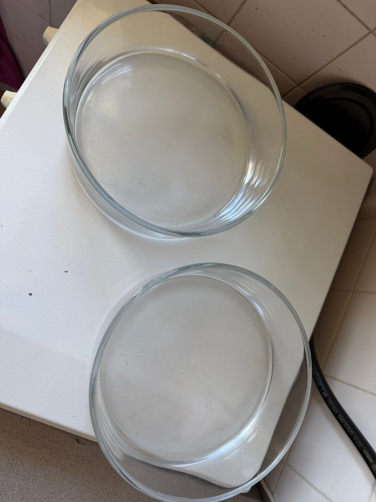 Drijfkaars of bloemen schalen Zwaar glas 24 cm en 8 hoog, Ophalen, Zo goed als nieuw, Rond, Glas
