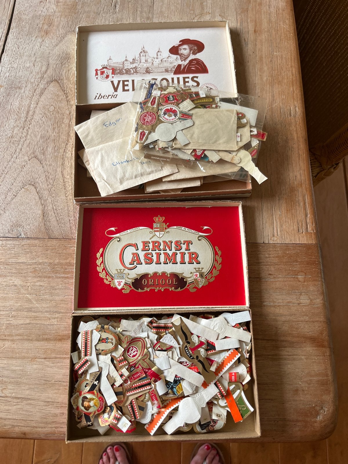 verzameling vintage sigarenbandjes, Ophalen, Gebruikt