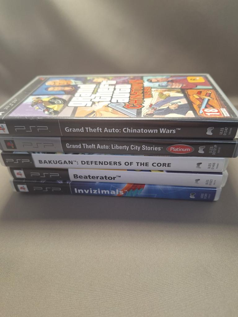 5 PSP Games oa GTA Chinatown Wars & GTA Liberty City Stories, Avontuur en Actie, Gebruikt, Vanaf 18 jaar, 1 speler