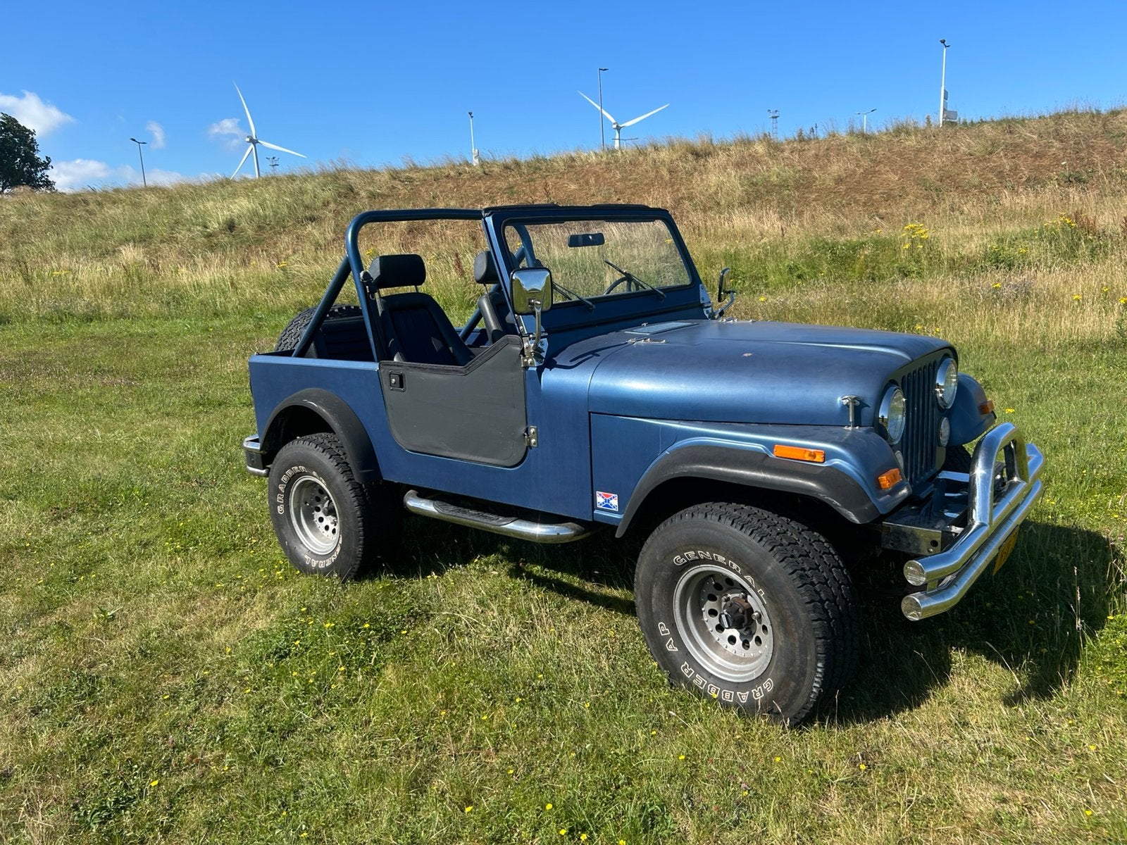 Jeep cj7 v8, Blauw, Leder, Vierwielaandrijving, 275 pk