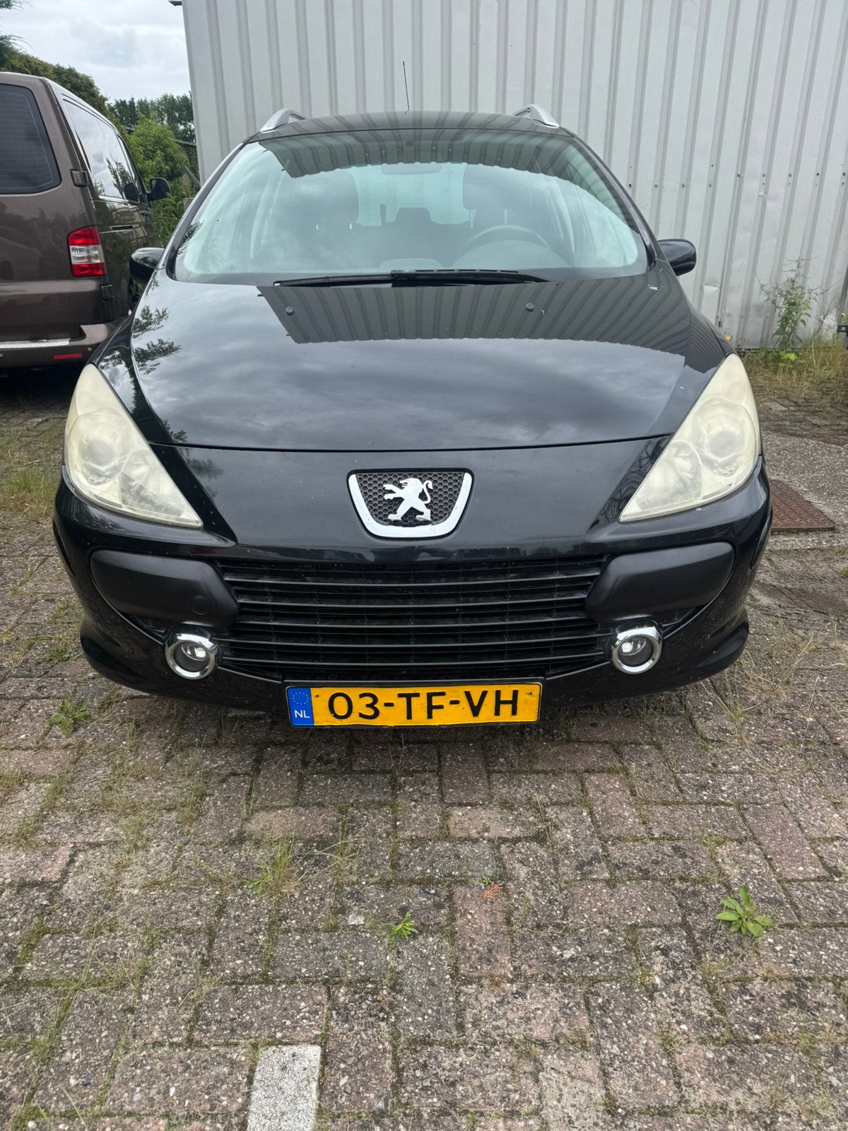 Peugeot 307 2.0 16V SW 2006 Zwart, Auto's, 730 kg, 4 cilinders, 7 stoelen, Zwart