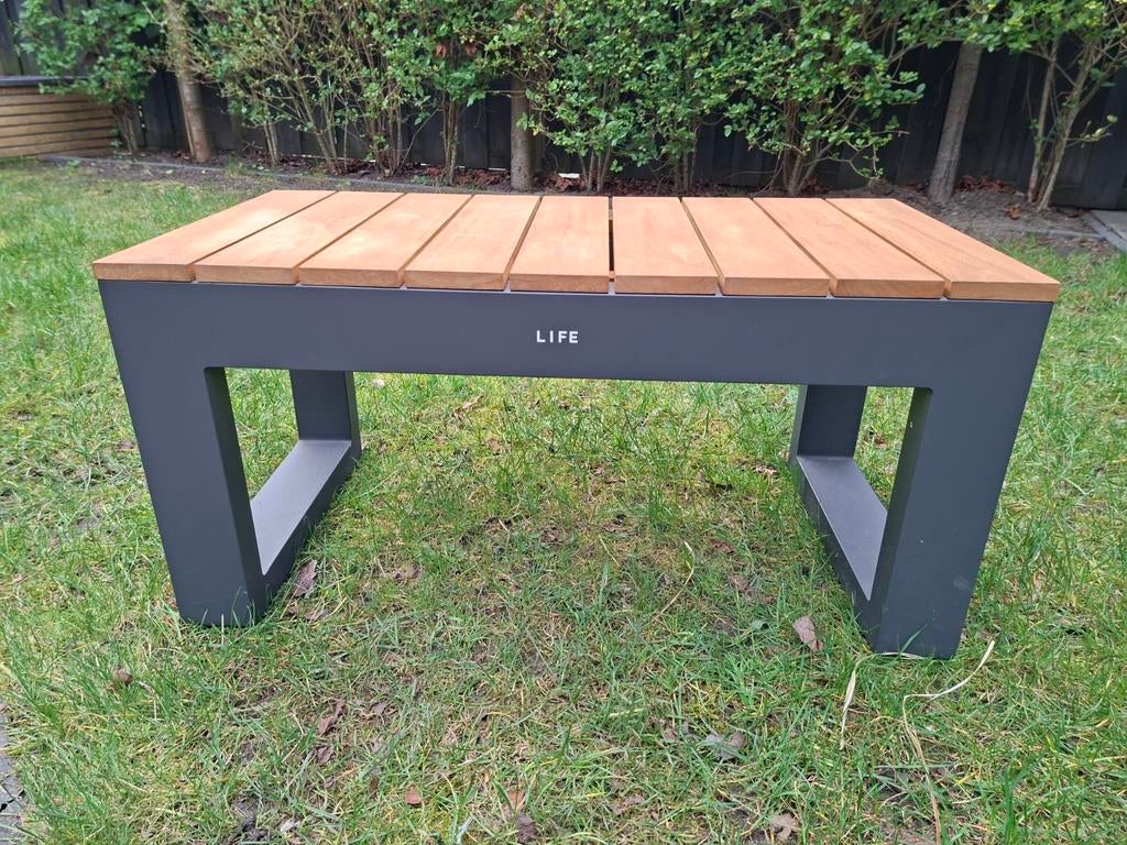 Salontafel soho 82x41x40cm teak, Ophalen, Nieuw, Rechthoekig