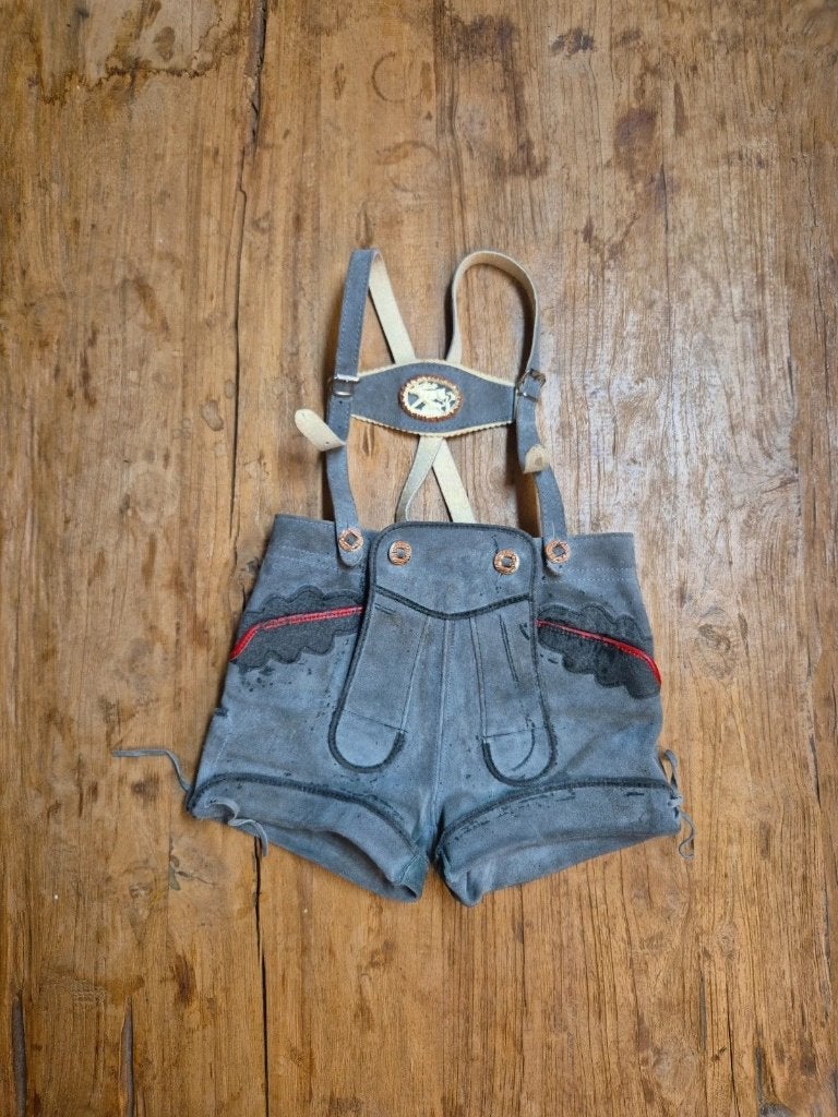 Stoere kinder lederhosen, Handgemaakt, Djt@dejuistetoon.eu, Ophalen of Verzenden, Zo goed als nieuw