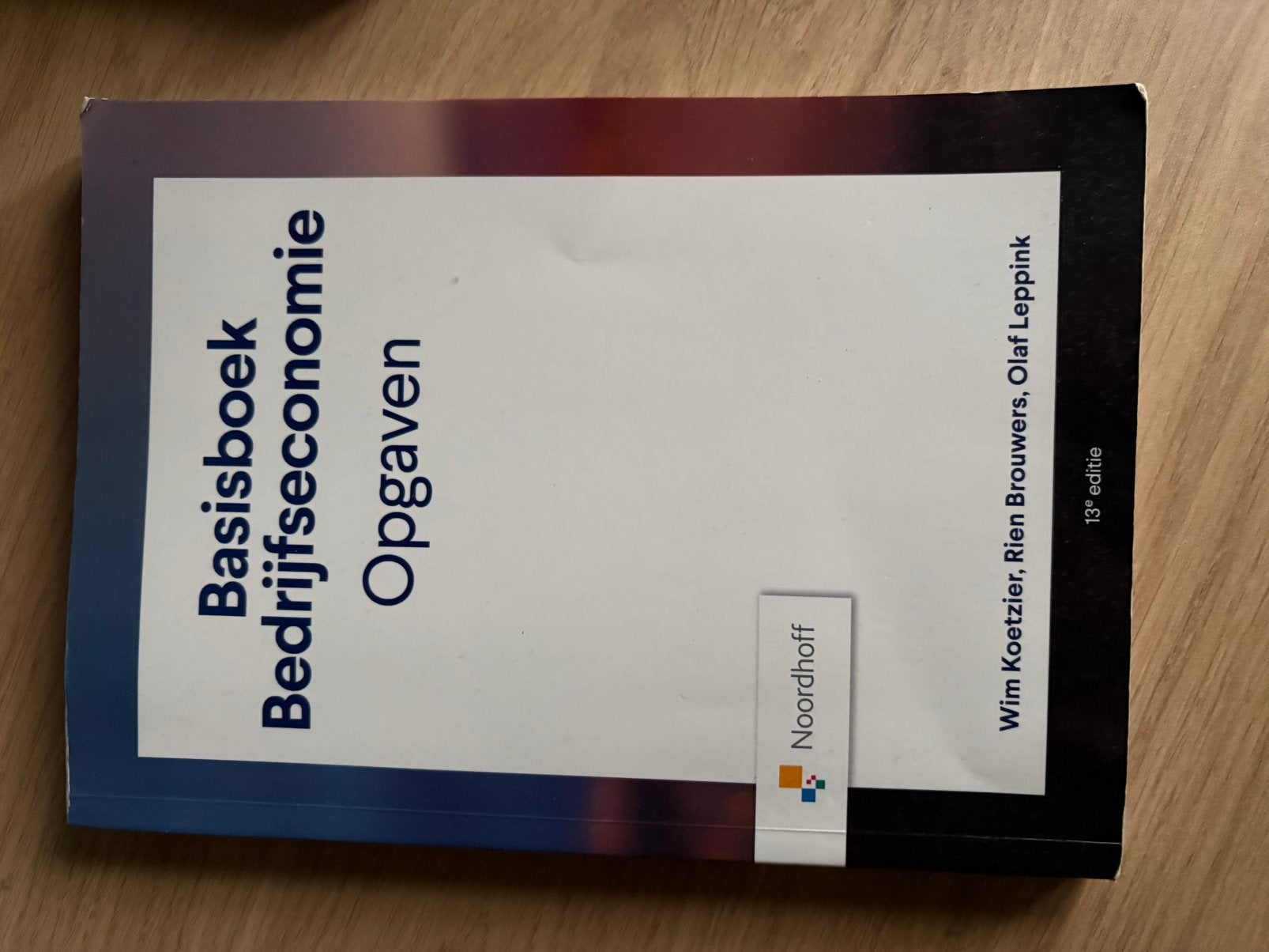 Opdrachboek basisboek bedrijfseconomie, Verzenden, Zo goed als nieuw