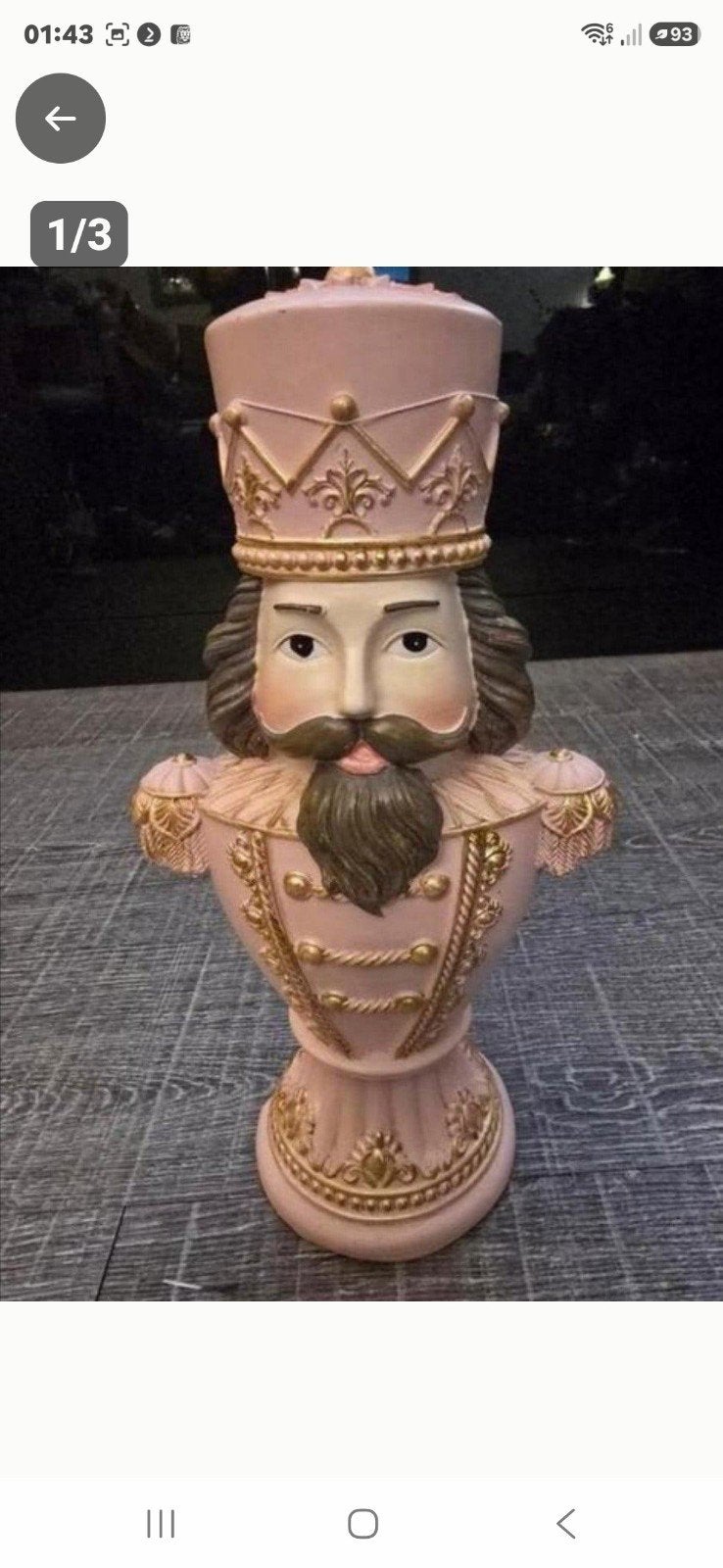 Decoratief tuinbeeld van een notenkraker in roze en goud., Ophalen of Verzenden, Nieuw, Dier