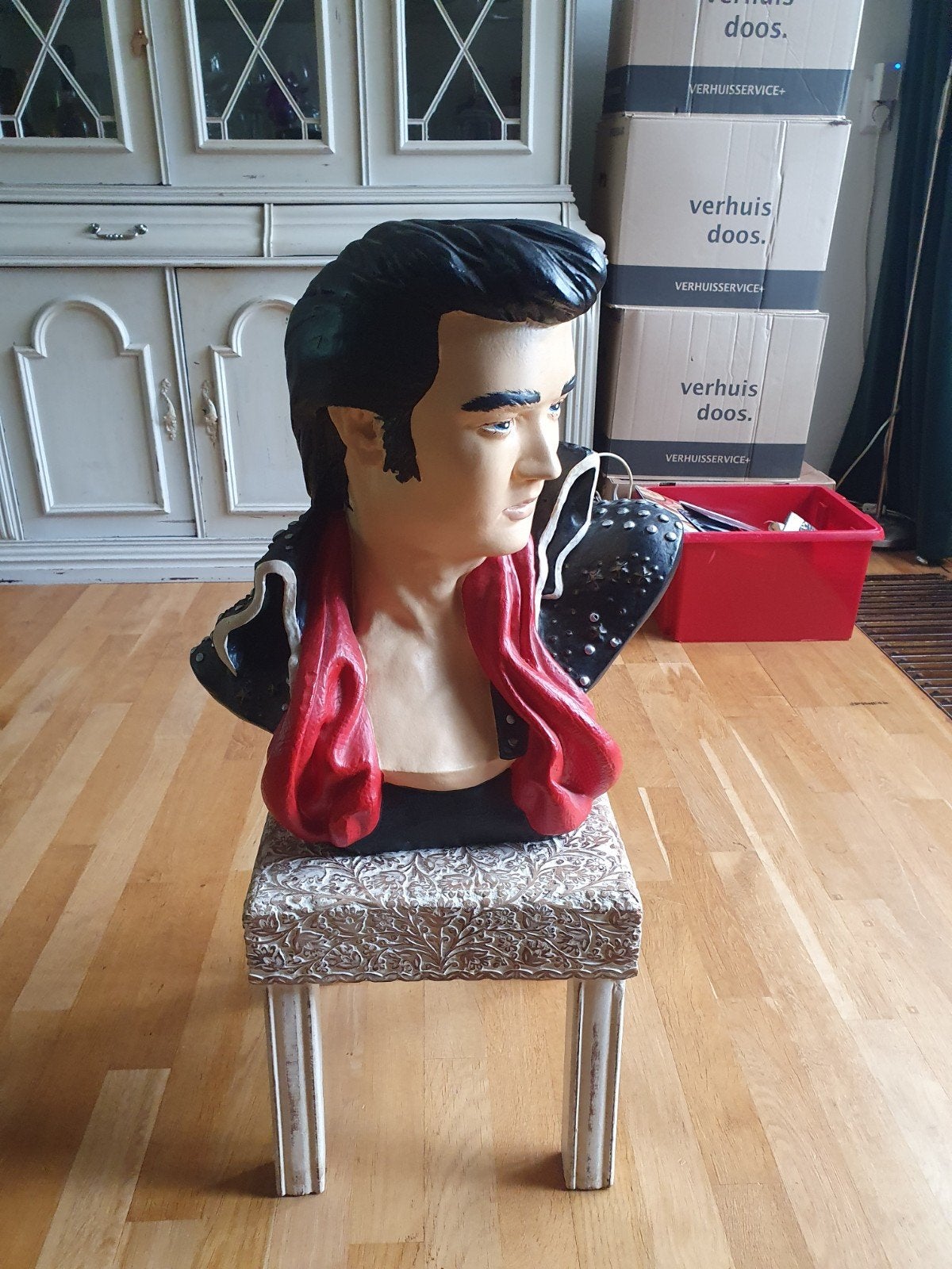 Elvis Presley Buste van Gips - ca. 48cm hoog, Antiek en Kunst, Ophalen, Gips, Buste, 20 - 50 cm