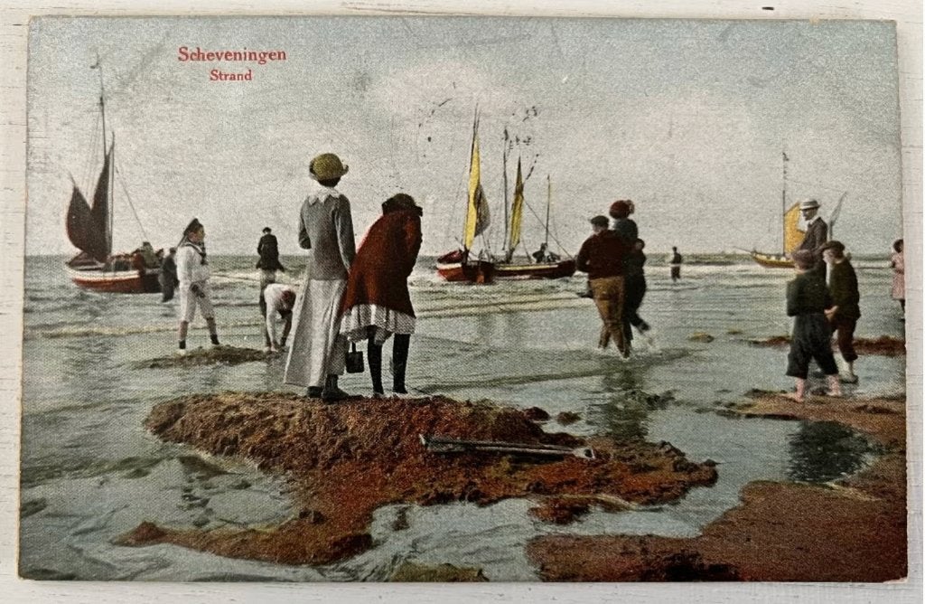 Oude Ansichtkaart - Scheveningen - Strand (1917), Ophalen of Verzenden, Voor 1920, Gelopen, Zuid-Holland