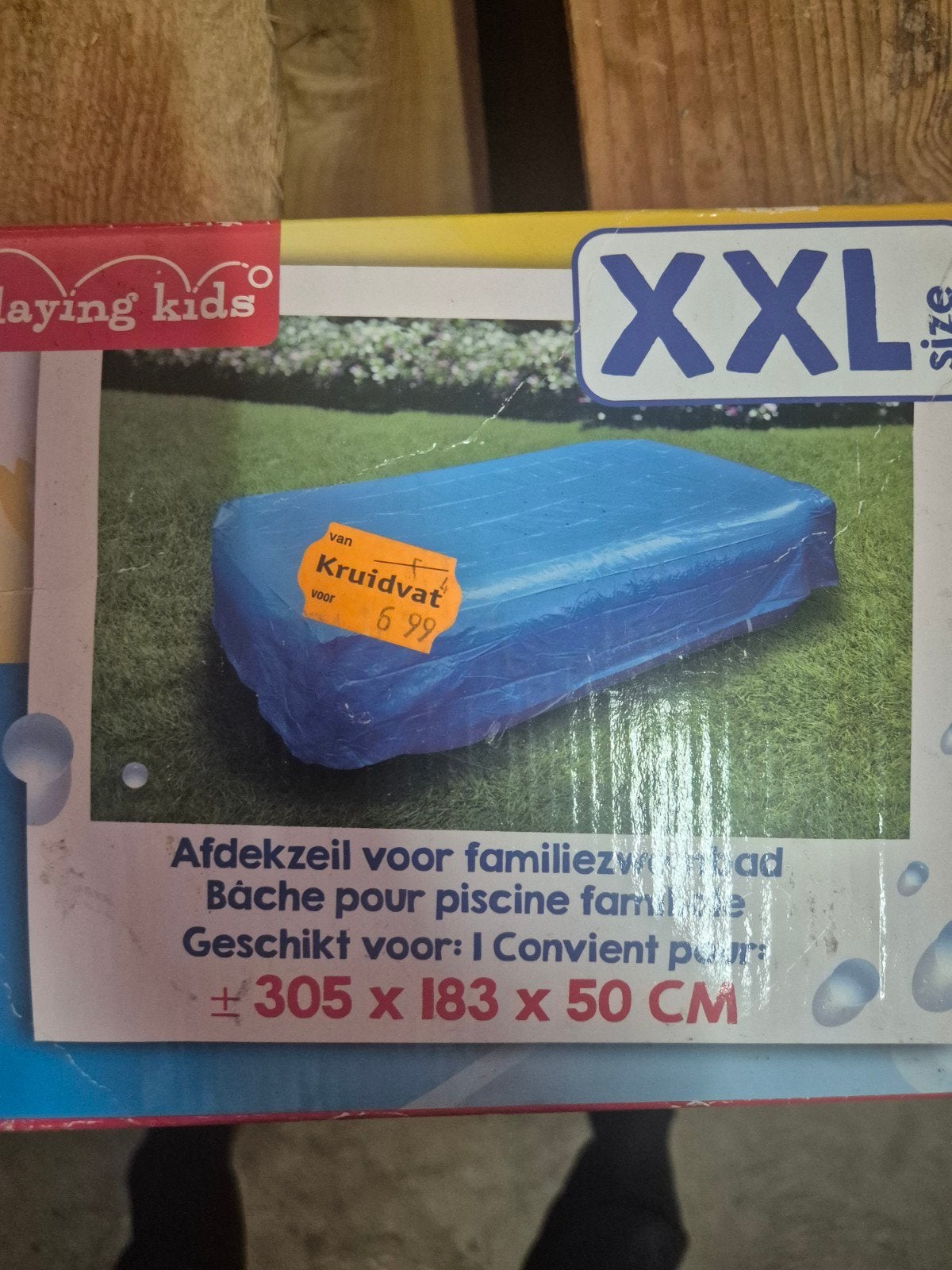 XXL Afdekzeil voor familiezwembad 305x183x50 cm, Ophalen of Verzenden, Gebruikt, Afdekzeil