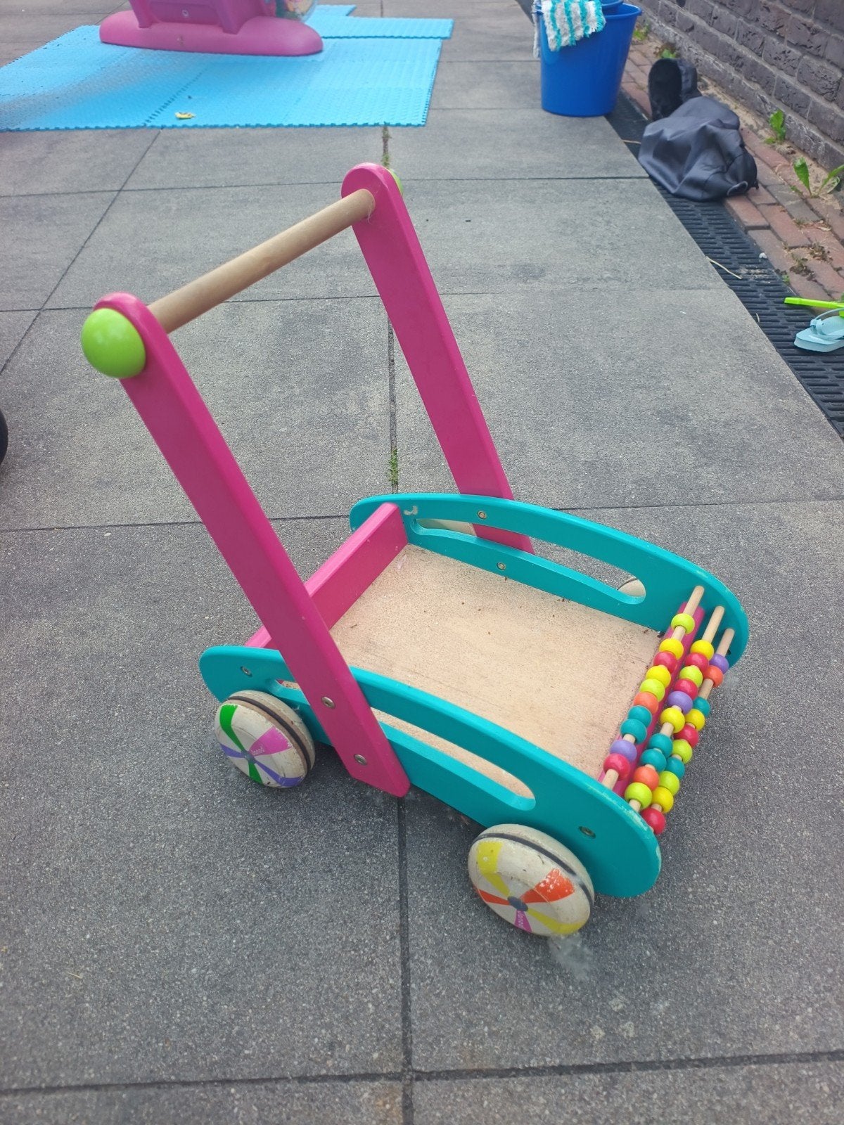 Houten loopwagen met gezellige kleuren, Ophalen, Gebruikt, Overige typen
