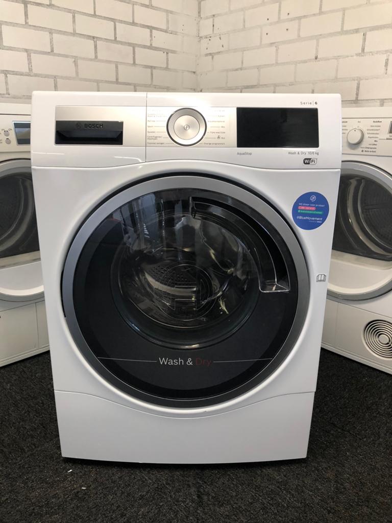 €599 10kg / 6kg Was droog combinatie 2in1 Bosch Serie6, Ophalen, 1200 tot 1600 toeren, Zo goed als nieuw, Kort programma