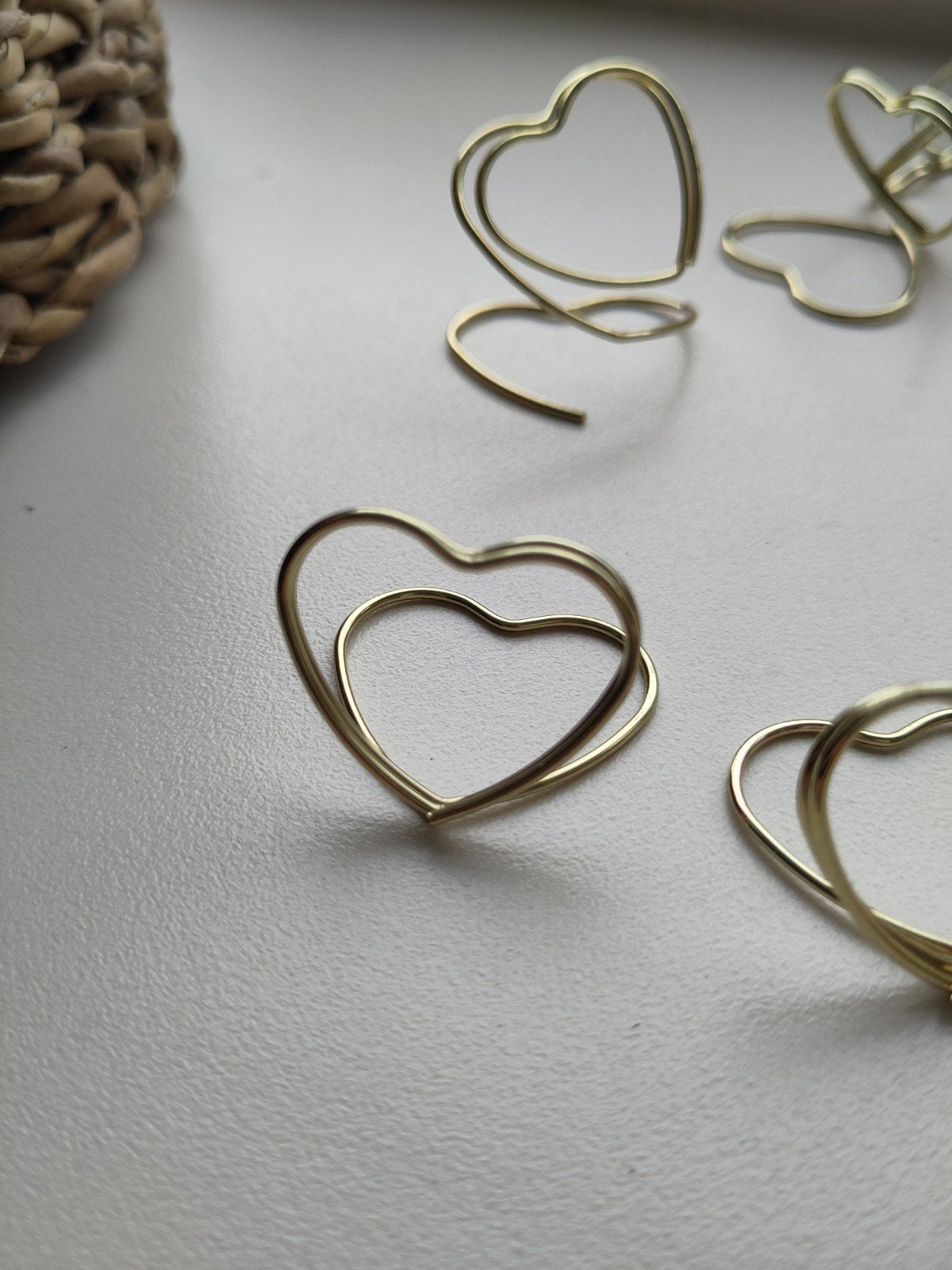 27x Gouden Hartjes Menuhouders/Naamkaartjes Bruiloft, Ophalen