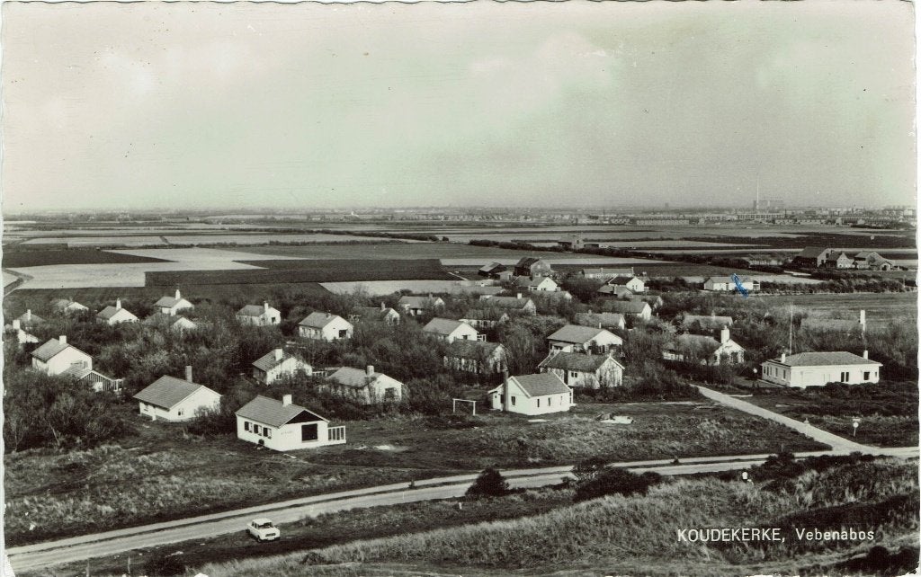 Koudekerke – Vebenabos. Gelopen Schiedam 1973(?)., Ophalen of Verzenden, 1960 tot 1980, Gelopen, Zeeland