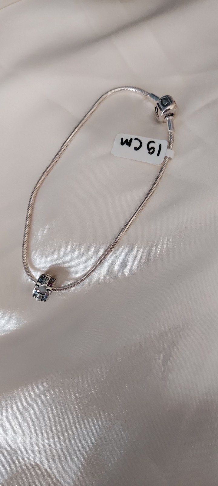 Zilveren Armband met 'Forever' Bedel en Gekleurde Zirkonia, Nieuw, Zilver, Zilver, Met bedels of kralen