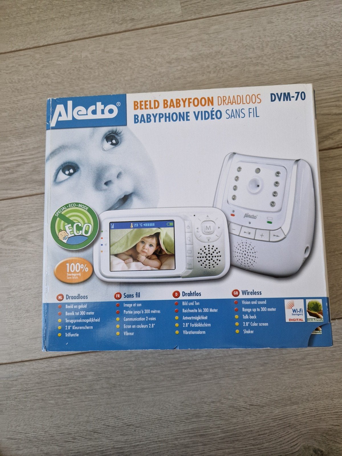 Alecto DVM-70 Beeld Babyfoon Draadloos, Ophalen of Verzenden, Nieuw, 250 meter of meer, Camera