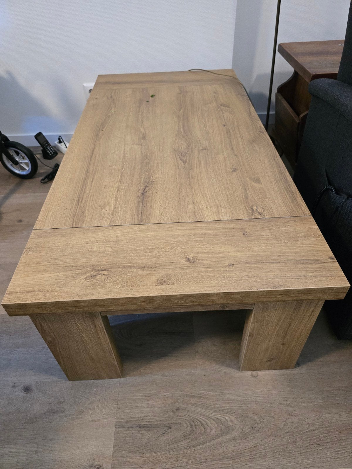 Salontafel Houtkleur, Ophalen, Gebruikt, 100 tot 150 cm, 50 tot 100 cm