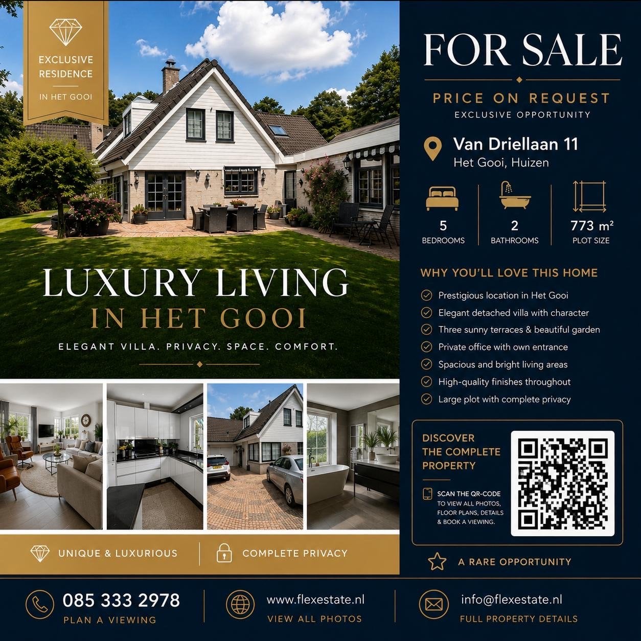 EXCLUSIEVE DROOMVILLA 100% INSTAPKLAAR, Huizen en Kamers, Huizen te koop, Amsterdam, 500 tot 1000 m², Woning met bedrijfsruimte