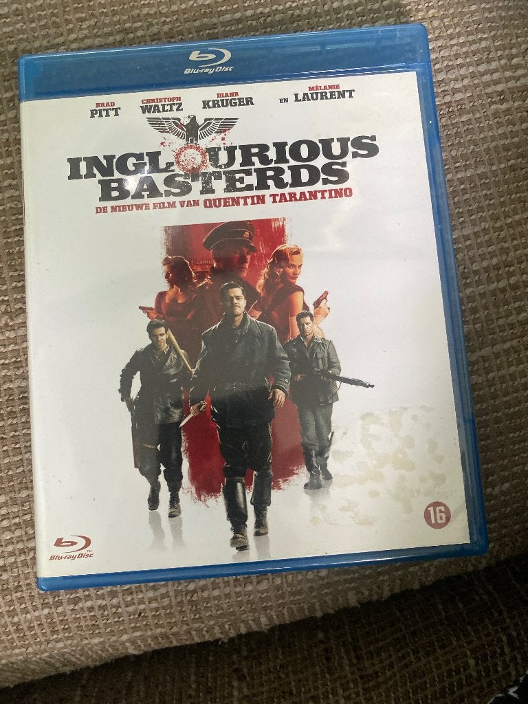Inglourious Basterds Blu-ray - Quentin Tarantino, Cd's en Dvd's, Blu-ray, Zo goed als nieuw, Drama, Blu-ray, Film, Vanaf 16 jaar